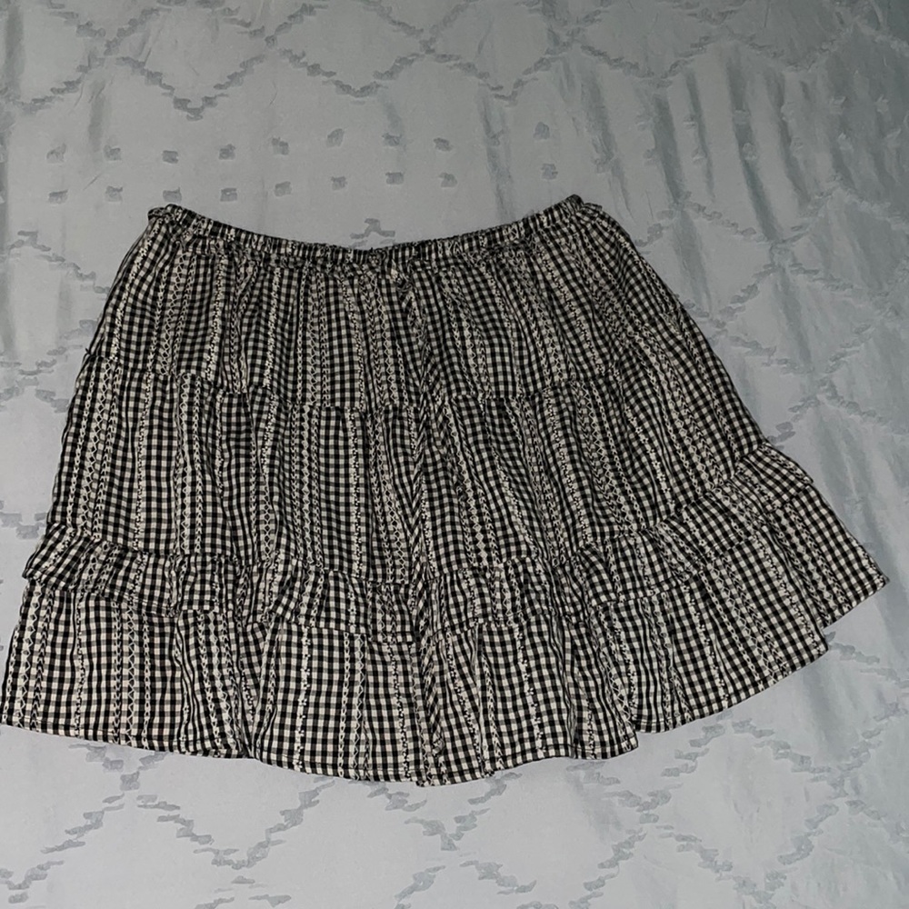 High waisted mini skirt